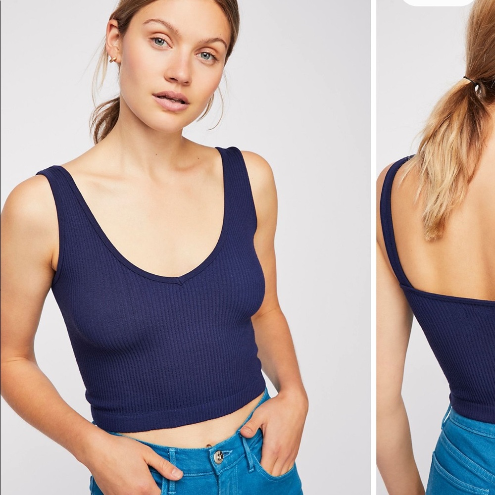 Green Free People Tank Top
